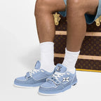 LV Trainer Sneaker – Blue Monogram Nubuck