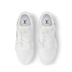 LV Trainer Sneaker – White Floral Embroidery