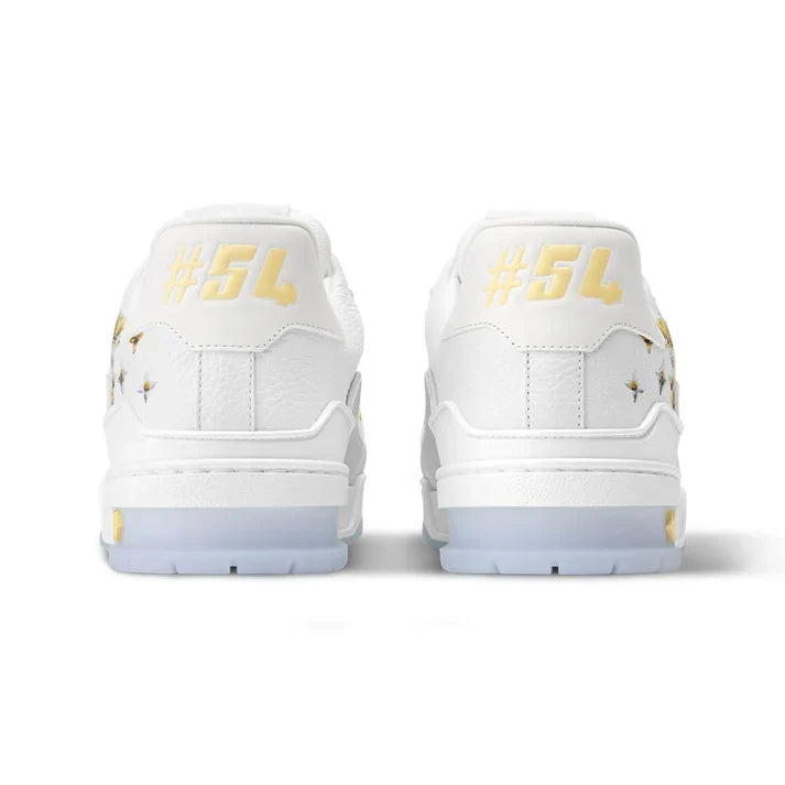 LV Trainer Sneaker – White Floral Embroidery