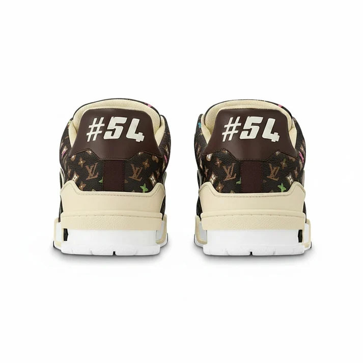 LV Trainers Sneaker  x Tyler the Creator Monogram-Printed Grained Calf Leather Mocha Brown