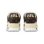 LV Trainers Sneaker  x Tyler the Creator Monogram-Printed Grained Calf Leather Mocha Brown