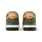 LV Trainer Designer Sneakers Grained Calf Leather Khaki Green