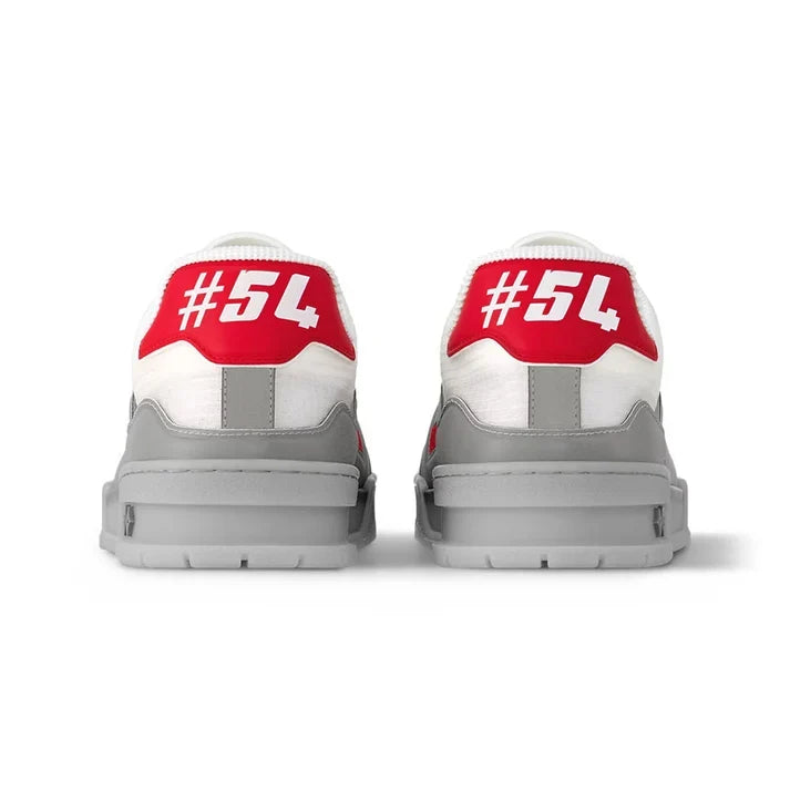 LV Trainer Sneaker – White/Grey/Red