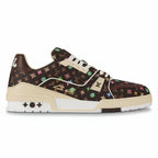 LV Trainers Sneaker  x Tyler the Creator Monogram-Printed Grained Calf Leather Mocha Brown