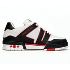 LV Trainer Sneaker – White/Black/Red
