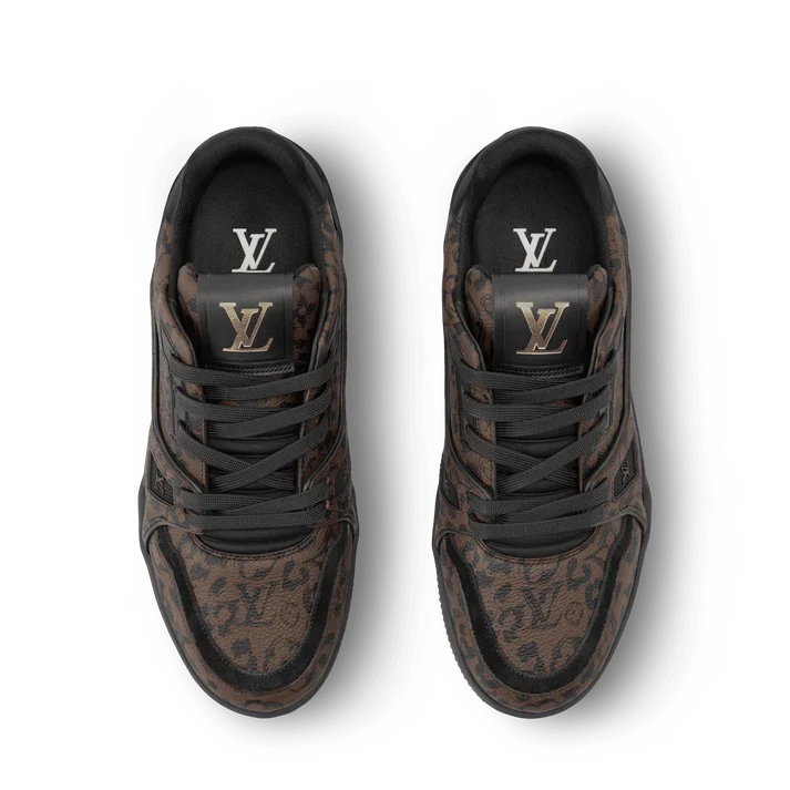 LV Trainer Monogram Leopard Grained Calf Leather Sneaker 1AJJV7