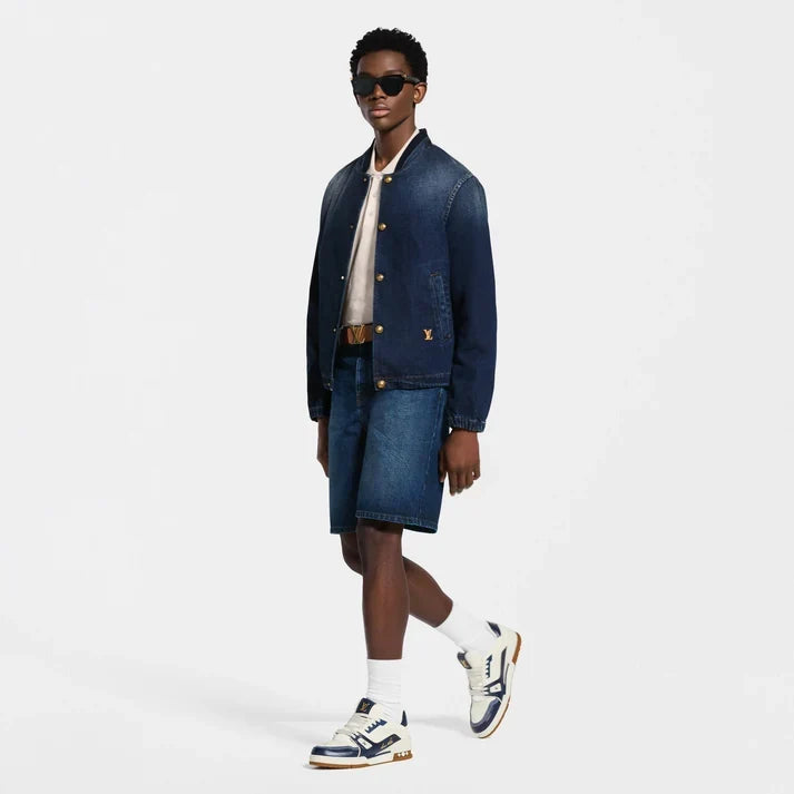 LV Trainer Sneaker – Blue/White