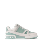 LV Trainer Sneaker – White/Mint Green