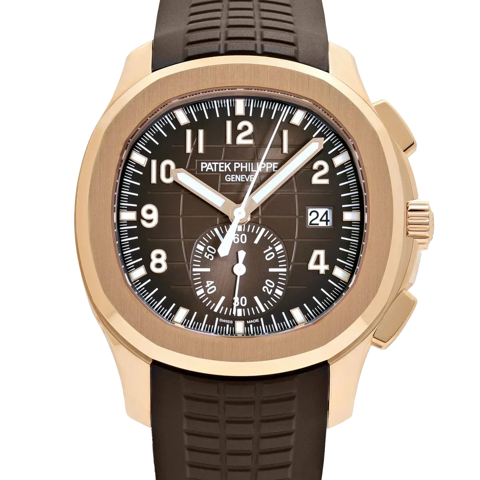 Aquanaut 42mm 5968R-001 Chronograph Rose Gold Brown Dial