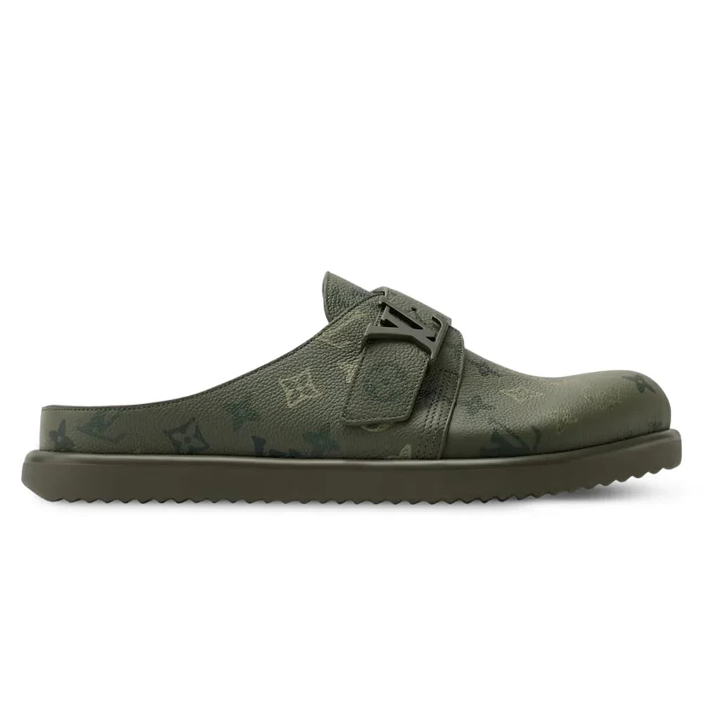 LV Sandals Easy Mule Khaki Green
