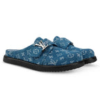 LV Sandals Easy Mule Blue Denim
