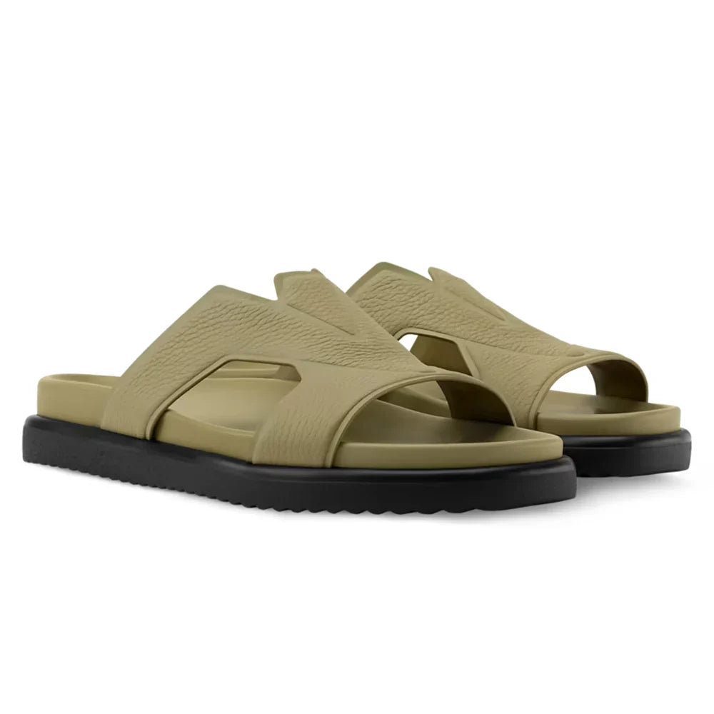 LV Sandals Oasis Mule Khaki Green