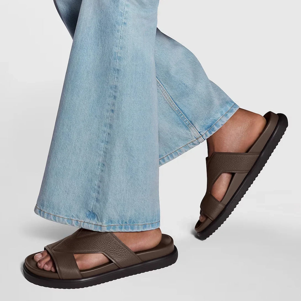 LV Sandals Oasis Mule Brown