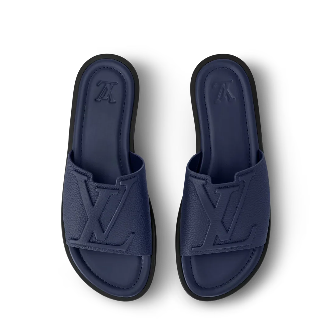 LV Sandals Portofino Mule Navy Blue