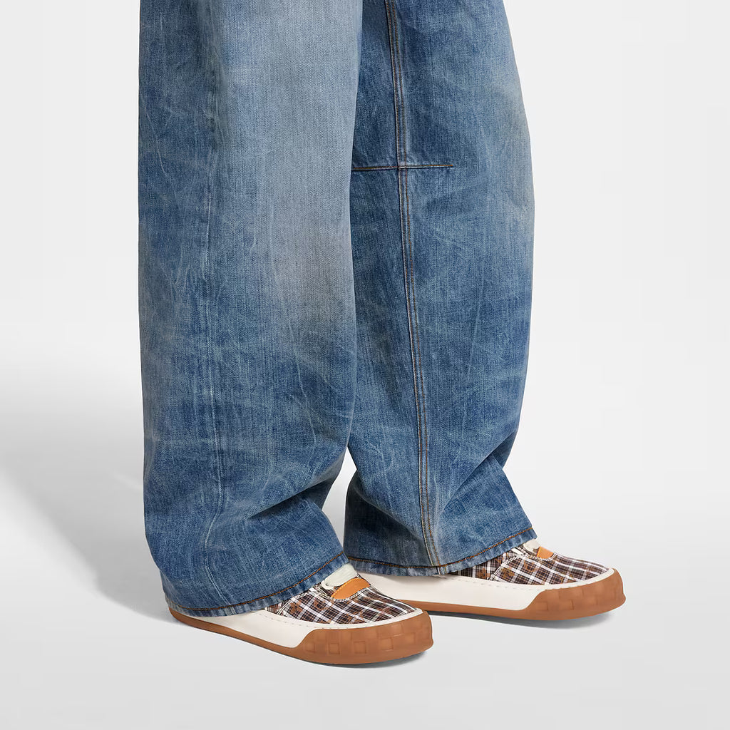 LV Tilted Sneaker Brown Checkered