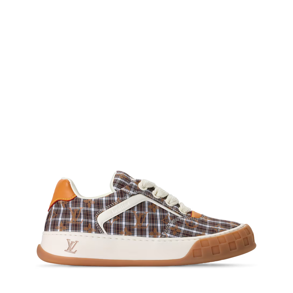 LV Tilted Sneaker Brown Checkered