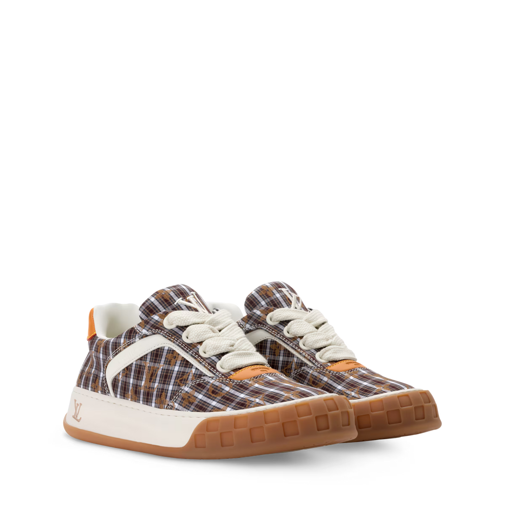 LV Tilted Sneaker Brown Checkered