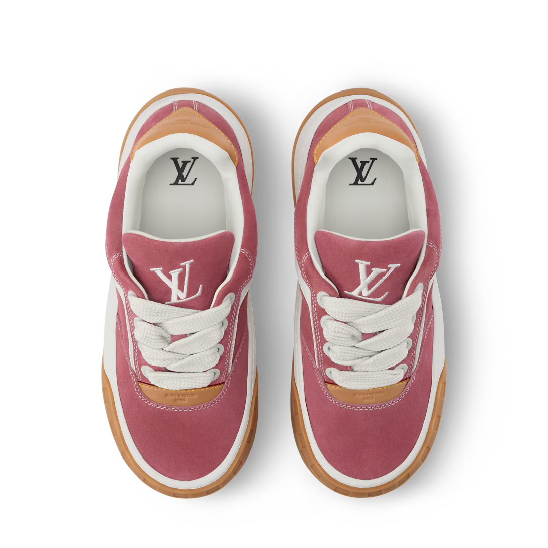 LV Tilted Sneaker Pink Suede