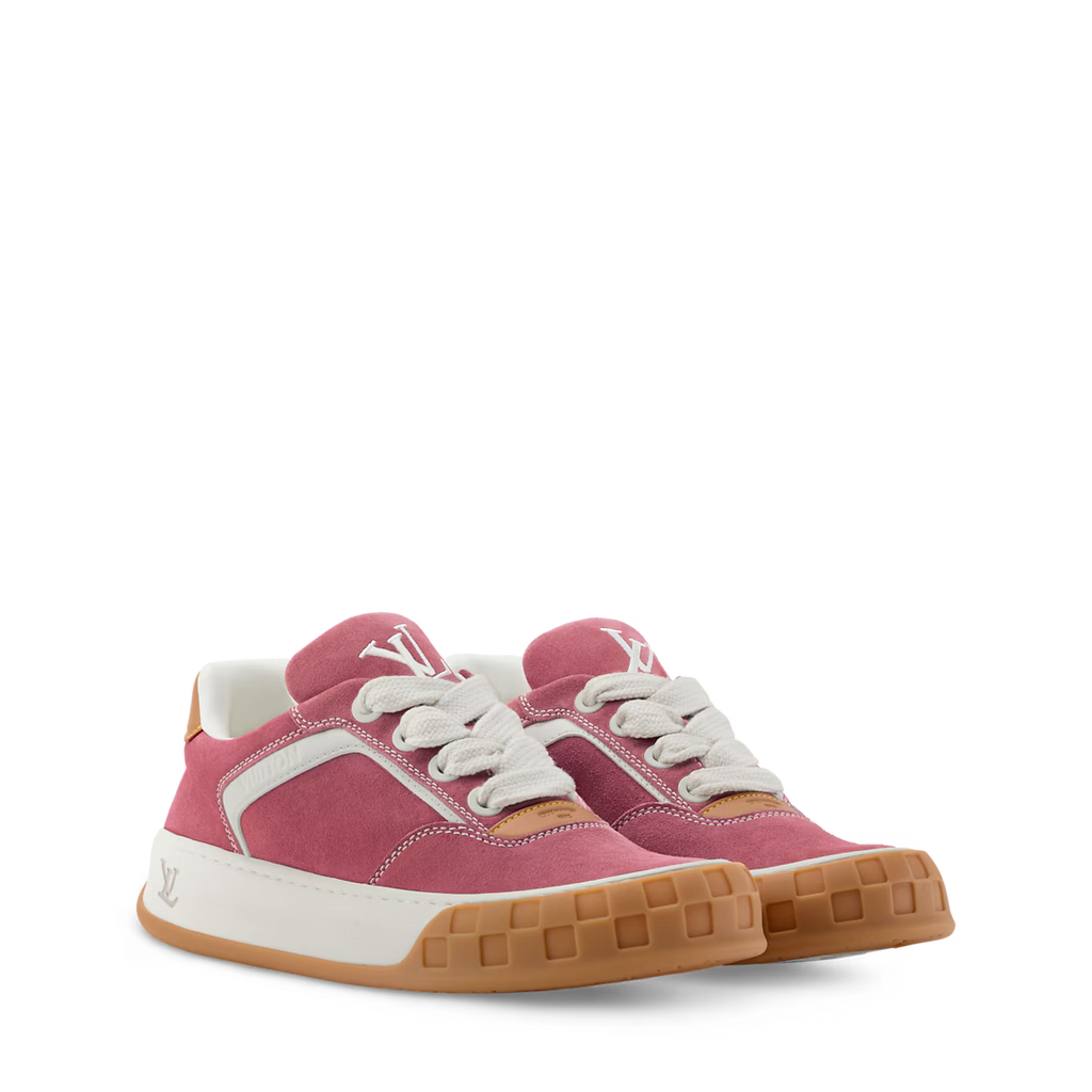 LV Tilted Sneaker Pink Suede