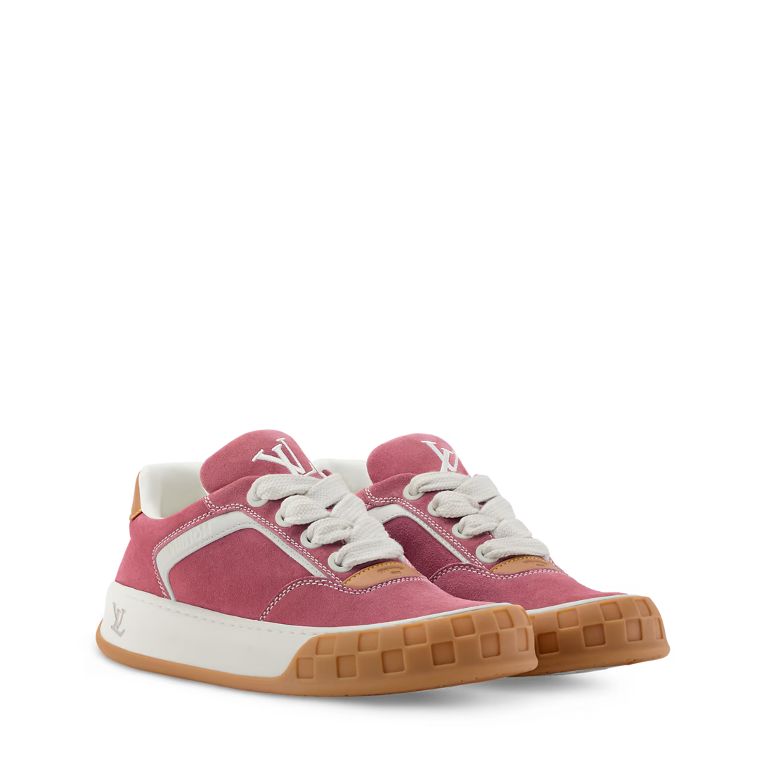 LV Tilted Sneaker Pink Suede