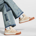 LV Tilted Sneaker Beige Monogram Jacquard