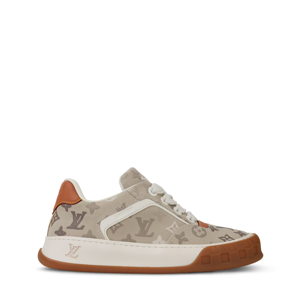 LV Tilted Sneaker Beige Monogram Jacquard