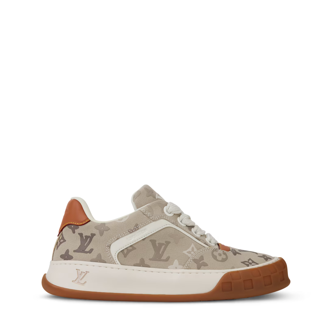 LV Tilted Sneaker Beige Monogram Jacquard