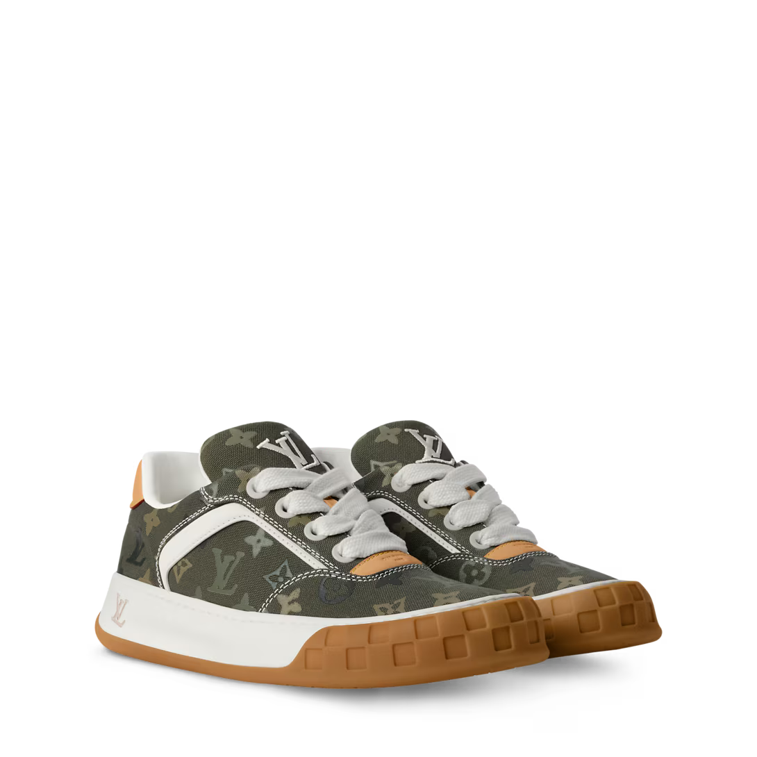 LV Tilted Sneaker Khaki Green Monogram Surplus