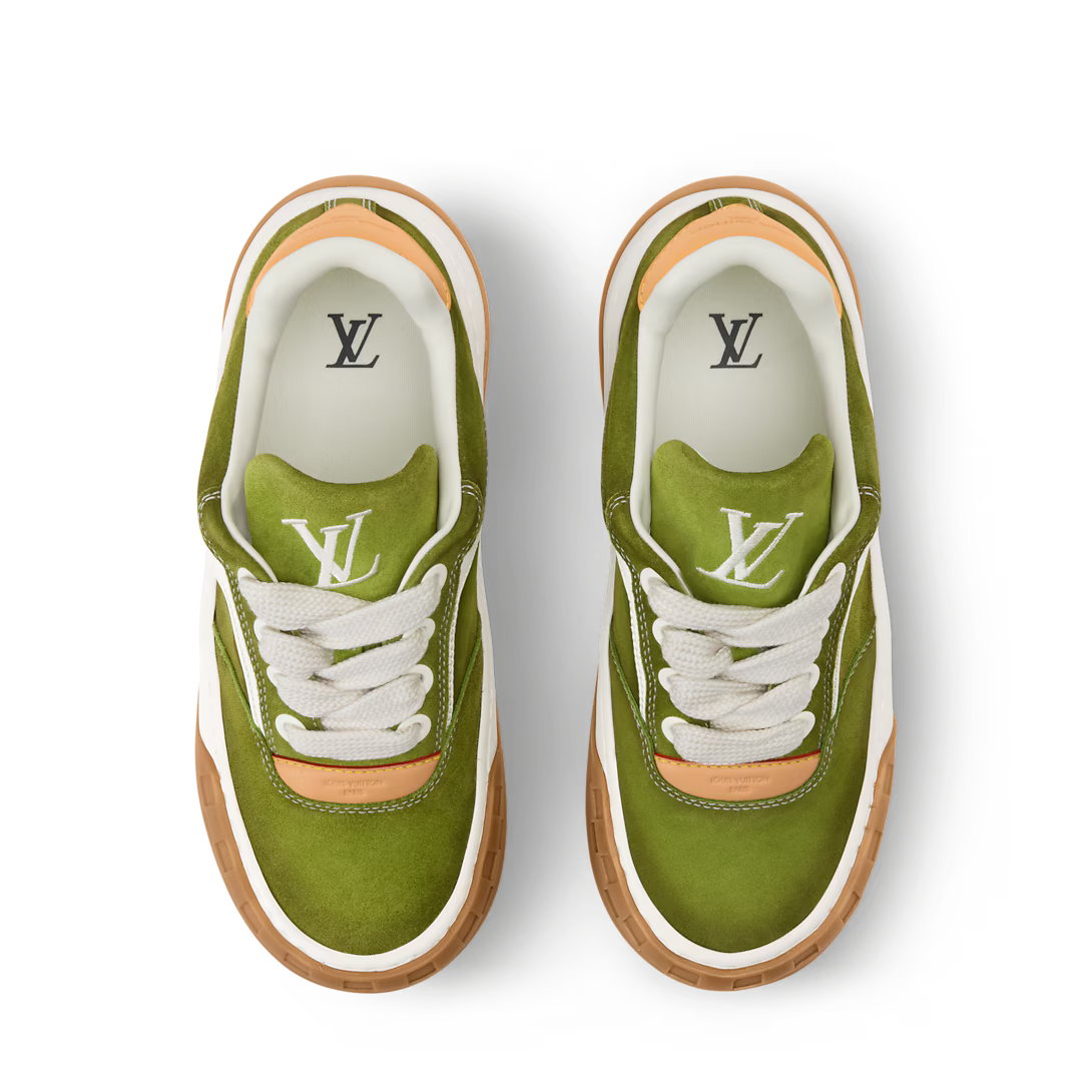 LV Tilted Sneaker Green Suede