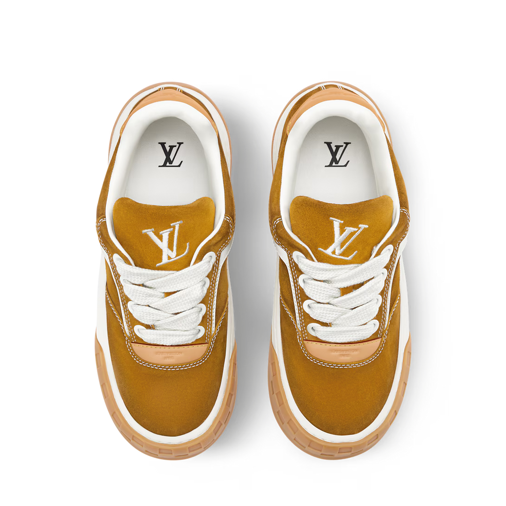 LV Tilted Sneaker Mustard Yellow Suede