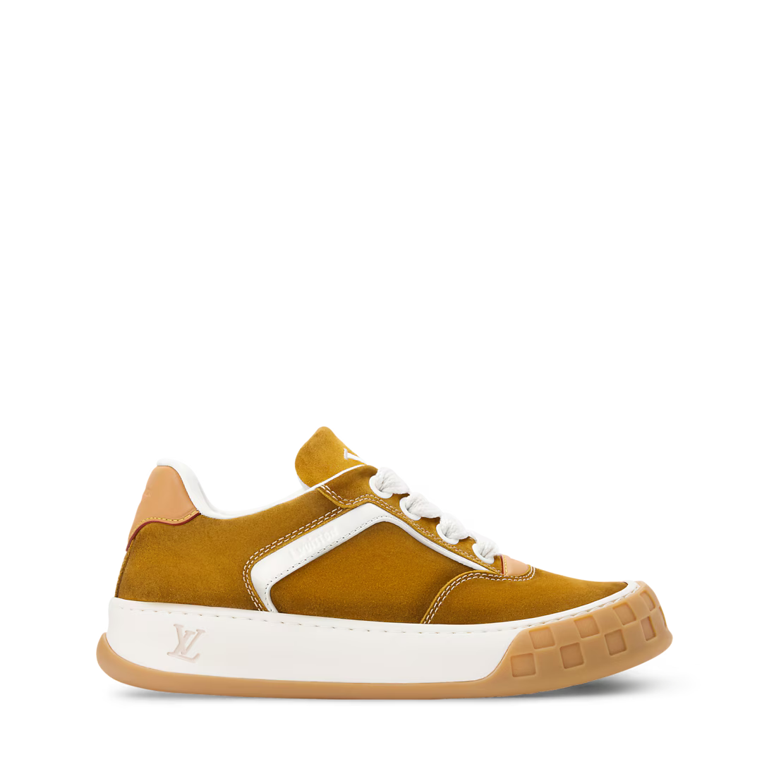 LV Tilted Sneaker Mustard Yellow Suede