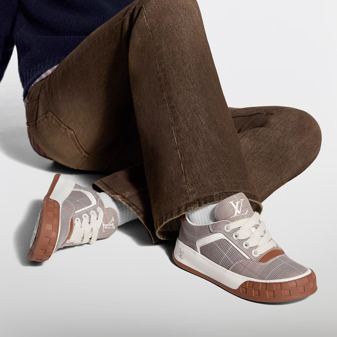 LV Tilted Sneaker Beige Tartan