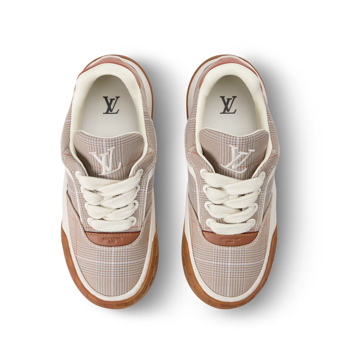 LV Tilted Sneaker Beige Tartan