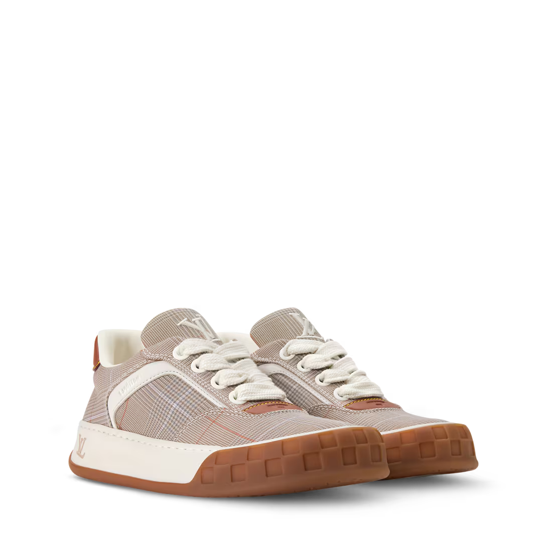 LV Tilted Sneaker Beige Tartan