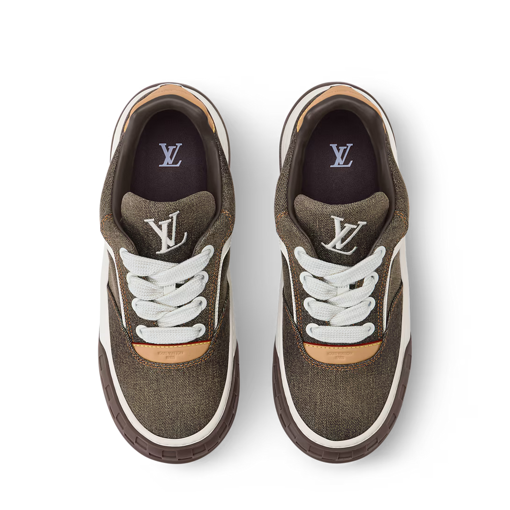LV Tilted Sneaker Dark Brown Suede