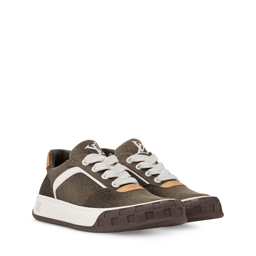 LV Tilted Sneaker Dark Brown Suede