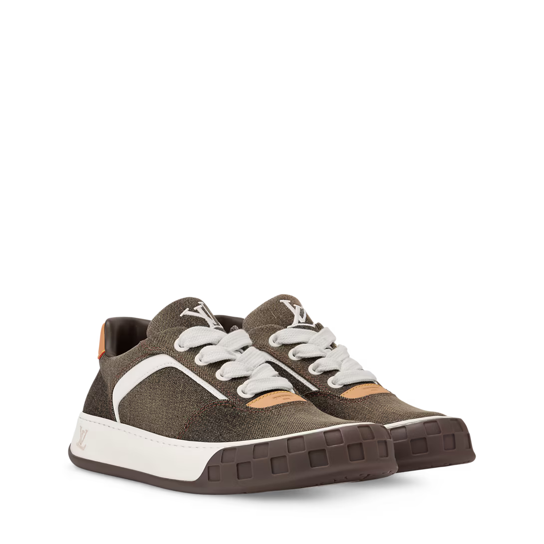 LV Tilted Sneaker Dark Brown Suede