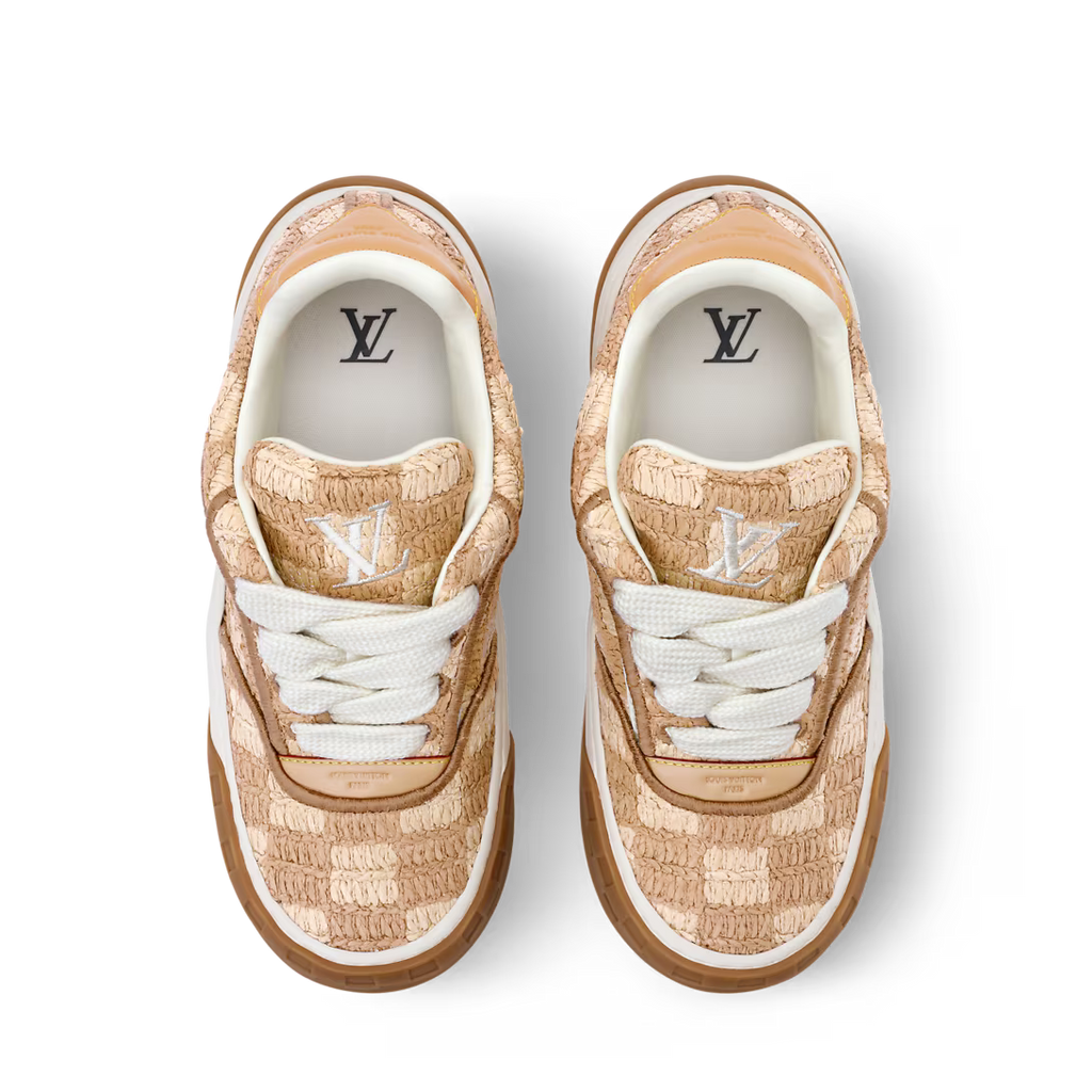 LV Tilted Sneaker Beige Raffia