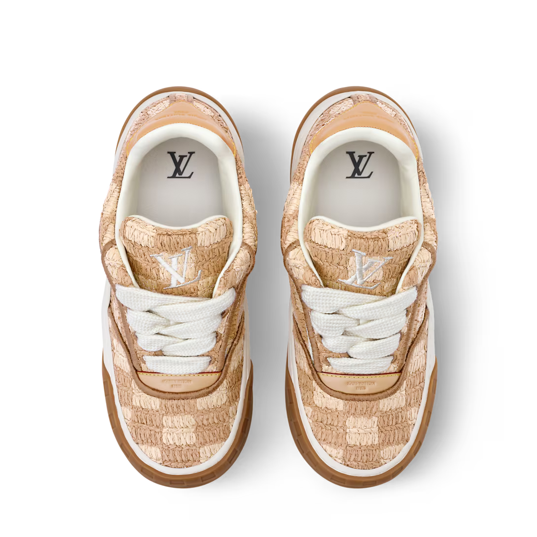 LV Tilted Sneaker Beige Raffia