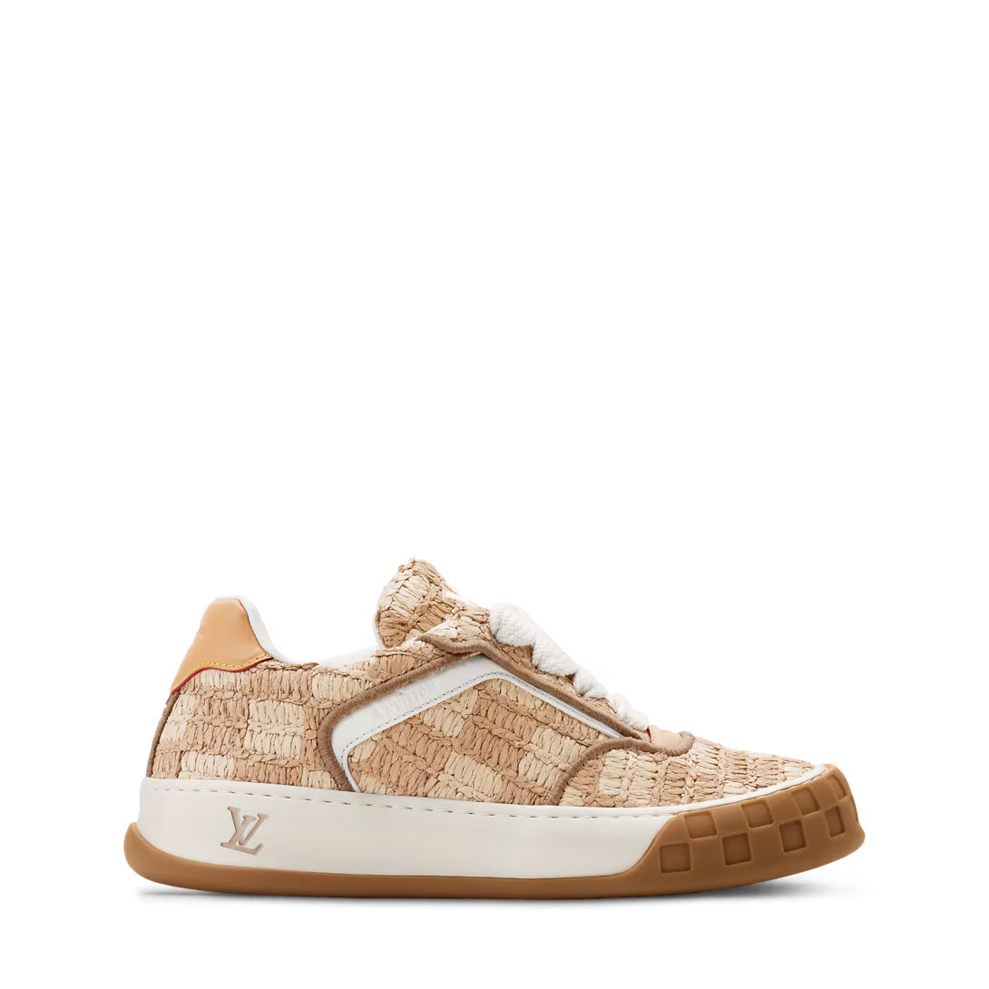 LV Tilted Sneaker Beige Raffia