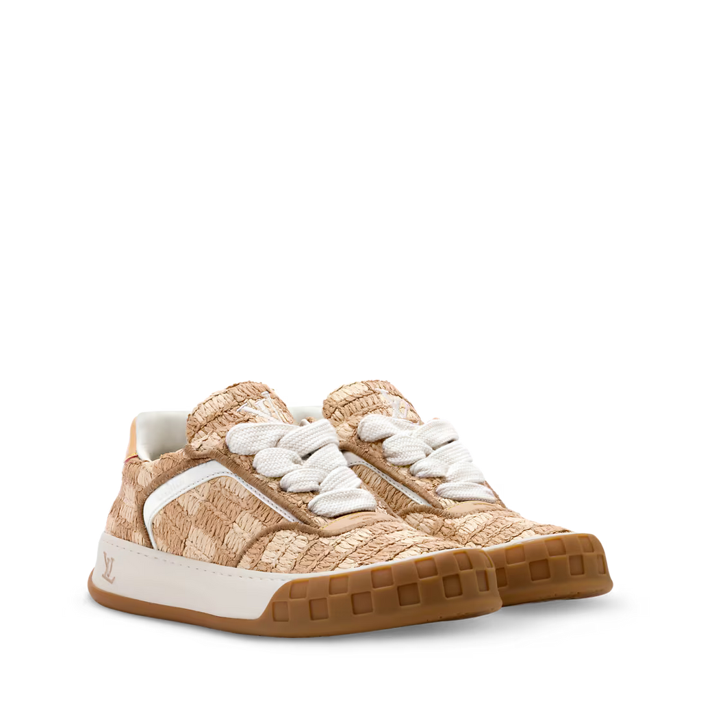 LV Tilted Sneaker Beige Raffia
