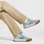 LV Tilted Sneaker Blue Patchwork Denim
