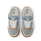 LV Tilted Sneaker Blue Patchwork Denim