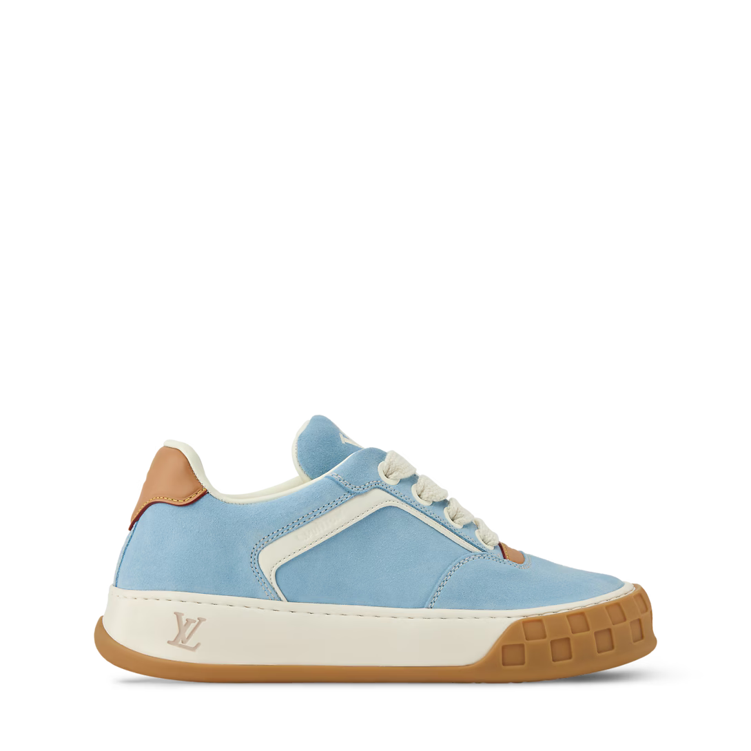 LV Tilted Sneaker Light Blue Suede