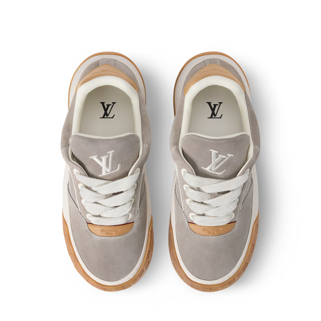 LV Tilted Sneaker Taupe Suede