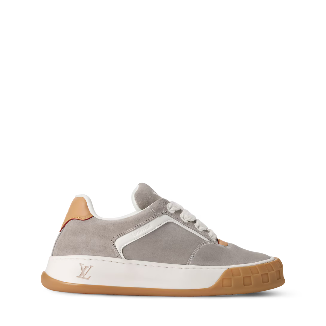 LV Tilted Sneaker Taupe Suede
