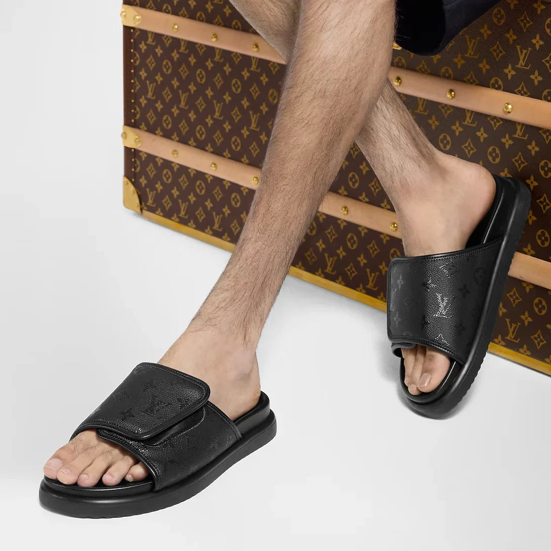 LV Sandals Miami Mule Black