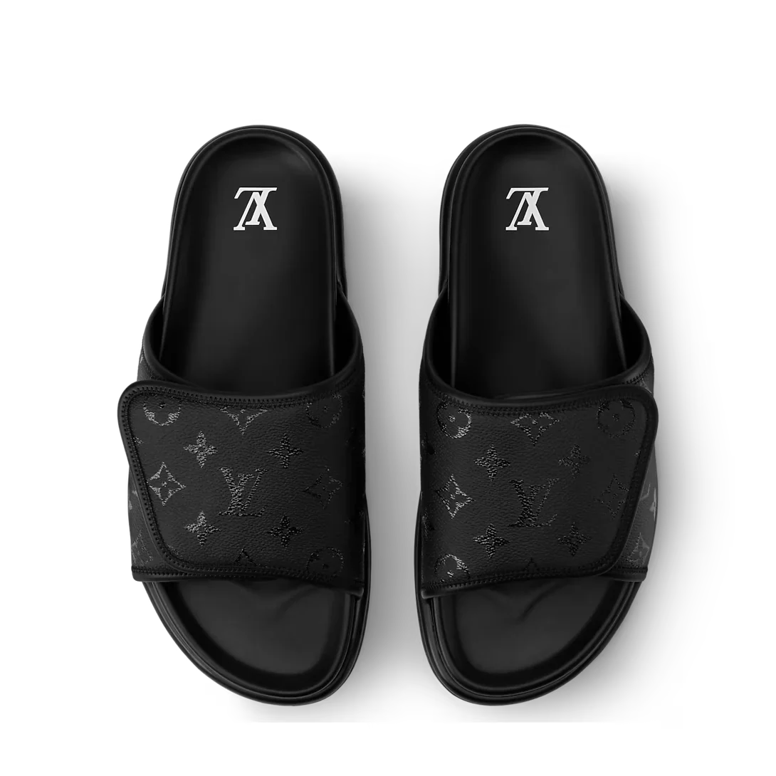 LV Sandals Miami Mule Black