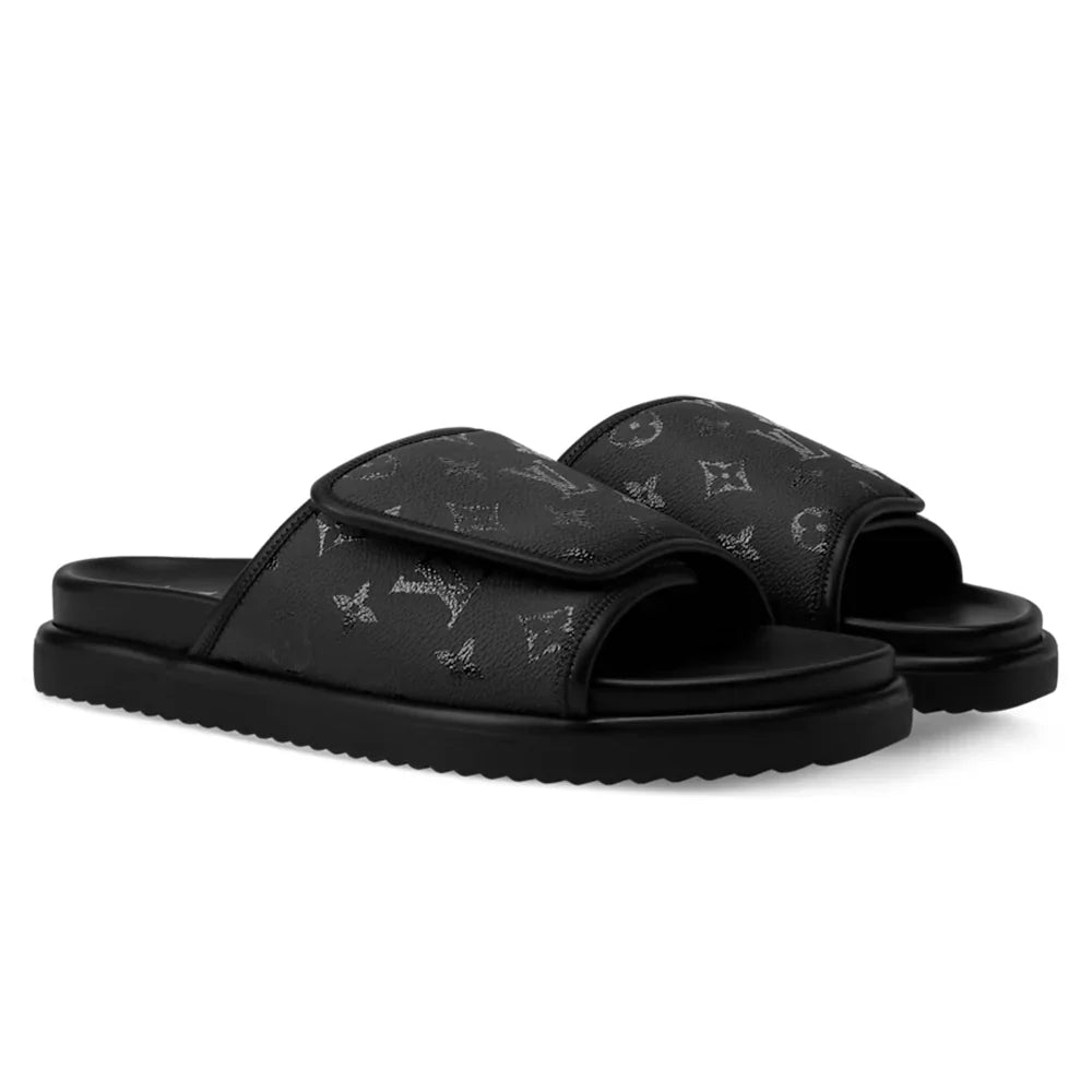 LV Sandals Miami Mule Black