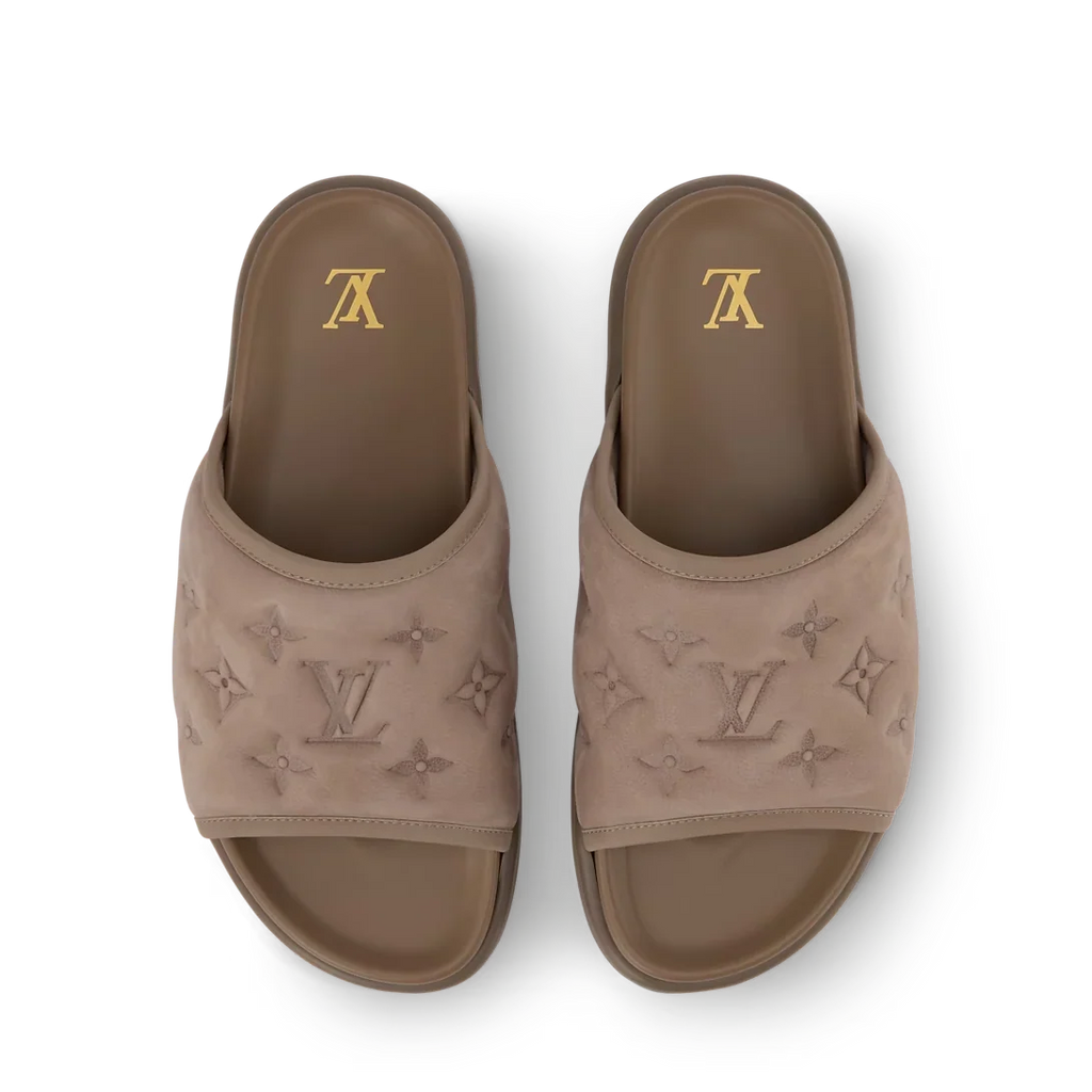 LV Sandals Miami Mule Taupe Brown